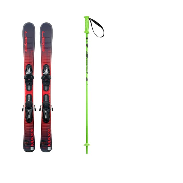 5) Esquís + Bastones niño (140cm)