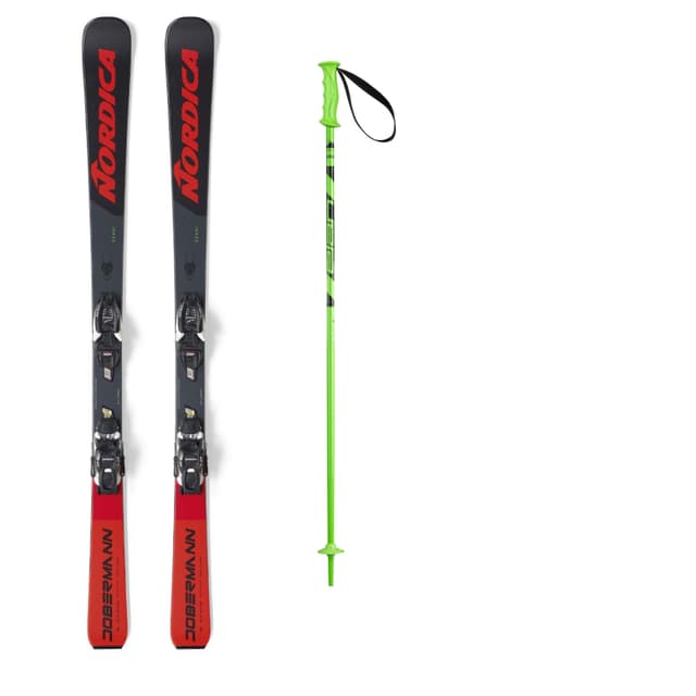 4) Esquís + Bastones Racing Junior